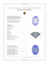 0.88 Ct. Purple Sapphire from Ceylon (Sri Lanka) 3 D Scan Report