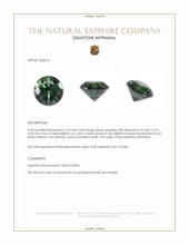 1.24 Ct. Green Sapphire from Montana Appraisal
