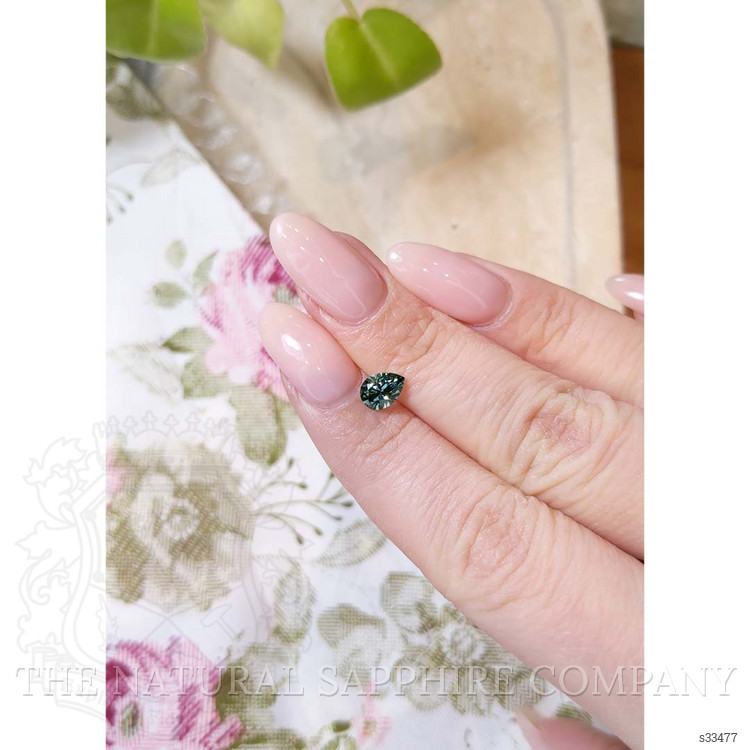 0.86 Ct. Bluish Green Sapphire from Montana