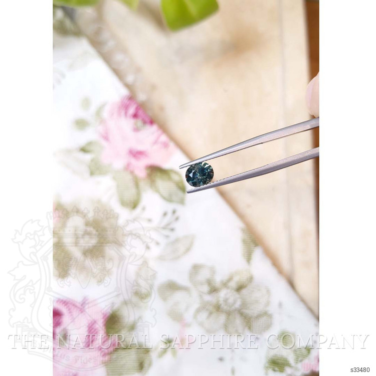 1.30 Ct. Bluish Green Sapphire from Montana