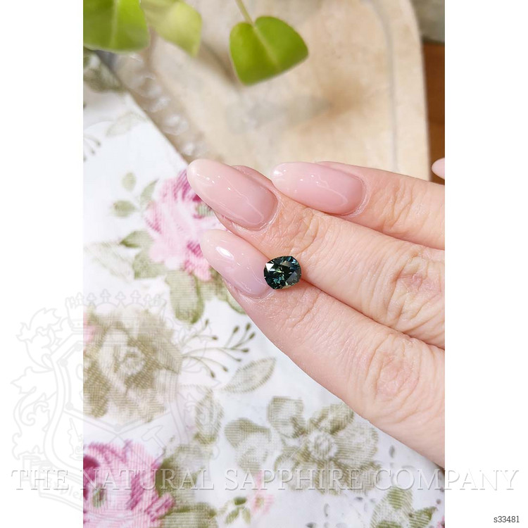 1.82 Ct. Bluish Green Sapphire from Montana