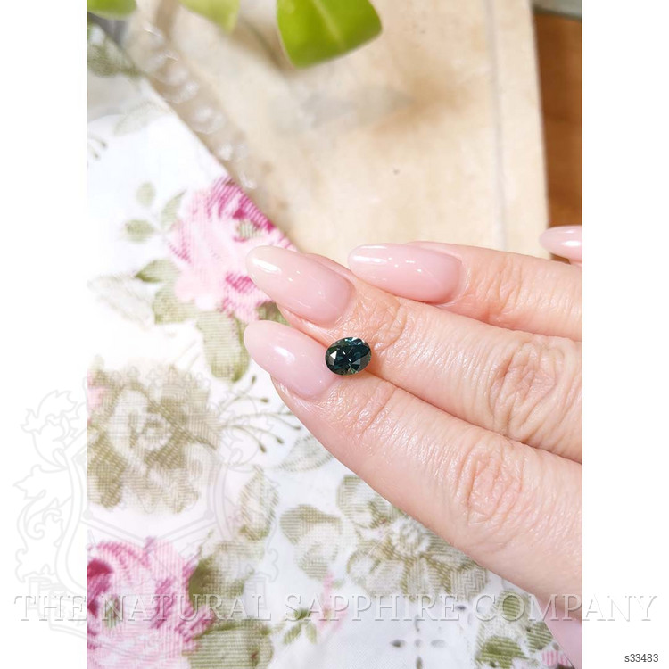 1.81 Ct. Bluish Green Sapphire from Montana