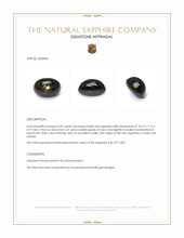 4.59 Ct. Black Star Sapphire from Ceylon (Sri Lanka) Appraisal