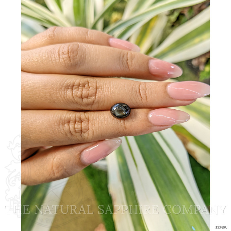 3.83 Ct. Black Star Sapphire from Ceylon (Sri Lanka)