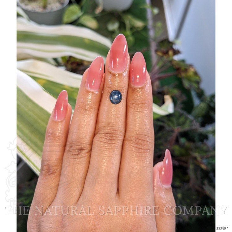 2.71 Ct. Greenish Blue Star Sapphire from Ceylon (Sri Lanka)