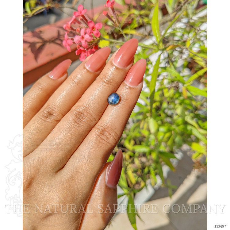 2.71 Ct. Greenish Blue Star Sapphire from Ceylon (Sri Lanka)