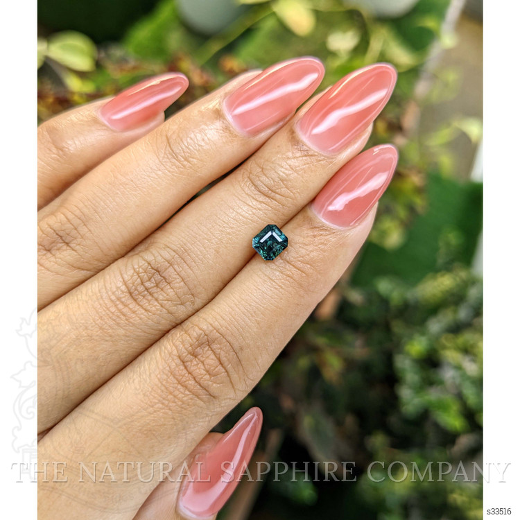 1.08 Ct. Bluish Green Sapphire from Ceylon (Sri Lanka)