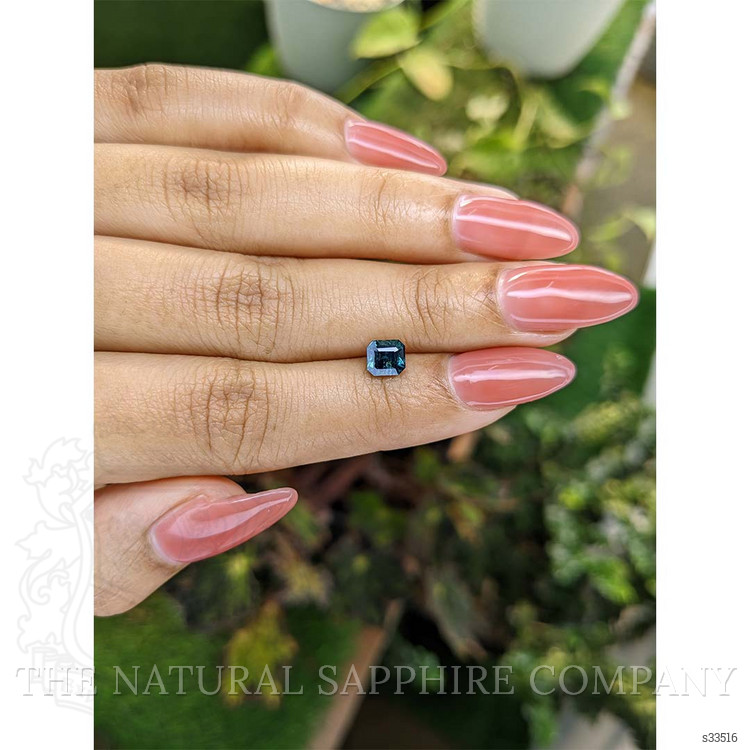 1.08 Ct. Bluish Green Sapphire from Ceylon (Sri Lanka)