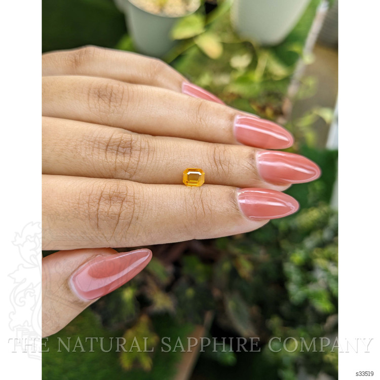 0.92 Ct. Orange Sapphire from Ceylon (Sri Lanka)