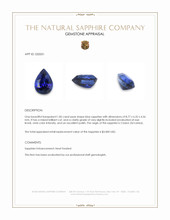 1.85 Ct. Blue Sapphire from Ceylon (Sri Lanka) Appraisal