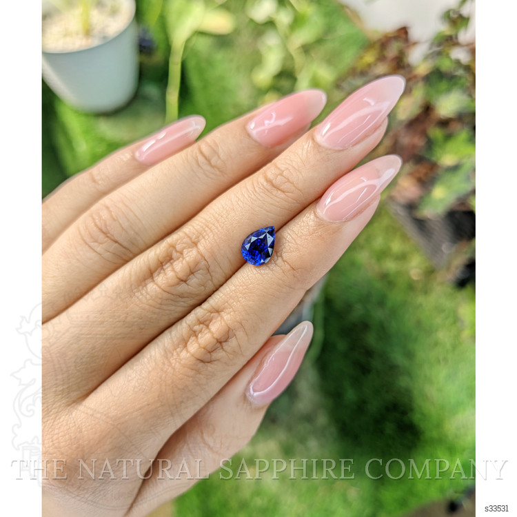 1.85 Ct. Blue Sapphire from Ceylon (Sri Lanka)