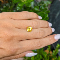 2.91 Ct. Orangish Yellow Sapphire from Ceylon (Sri Lanka) Life Style