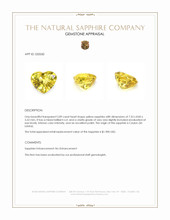 2.89 Ct. Yellow Sapphire from Ceylon (Sri Lanka) Appraisal