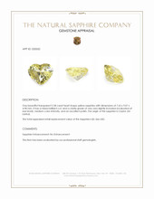 2.58 Ct. Yellow Sapphire from Ceylon (Sri Lanka) Appraisal