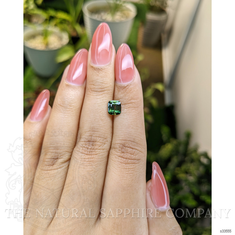 1.38 Ct. Green Sapphire from Ceylon (Sri Lanka)