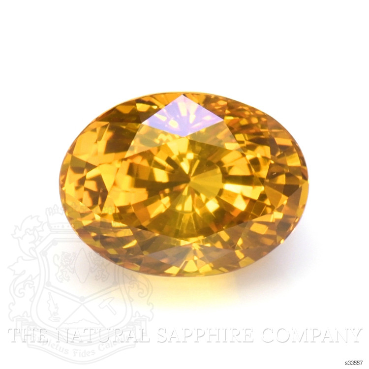 7.20 Ct. Yellowish Orange Sapphire from Ceylon (Sri Lanka)