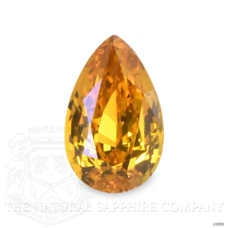 2.06 Ct. Yellowish Orange Sapphire from Ceylon (Sri Lanka)