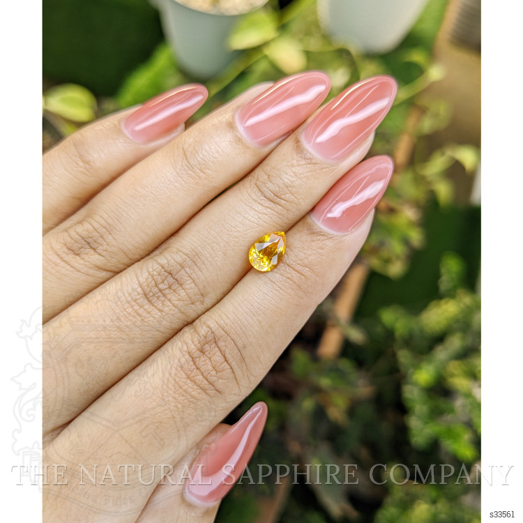 1.68 Ct. Yellowish Orange Sapphire from Ceylon (Sri Lanka)