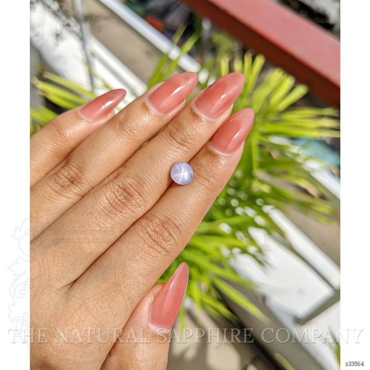 2.95 Ct. Violet Star Sapphire from Ceylon (Sri Lanka)