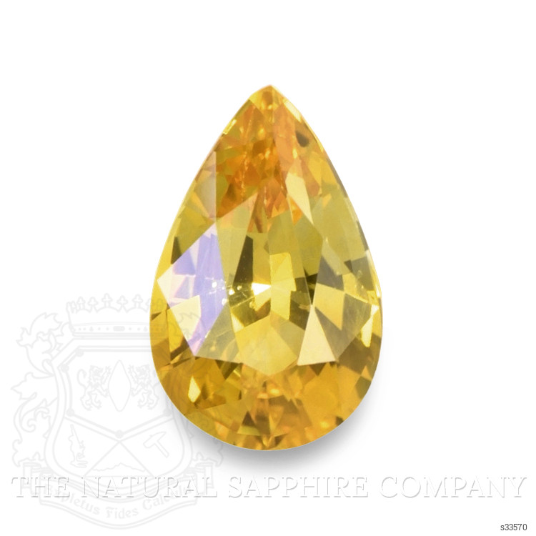 2.05 Ct. Orangish Yellow Sapphire from Ceylon (Sri Lanka)