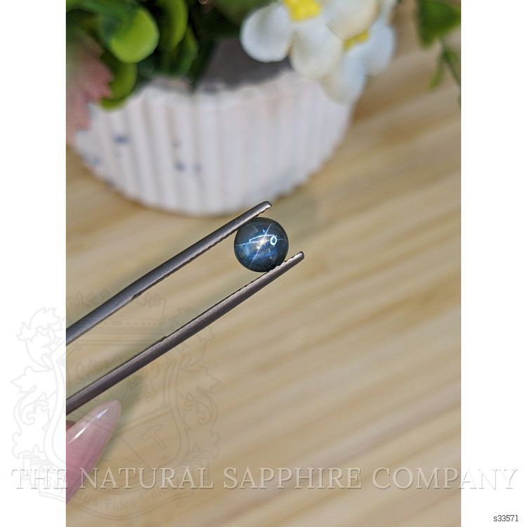 1.60 Ct. Greyish Blue Star Sapphire from Ceylon (Sri Lanka)