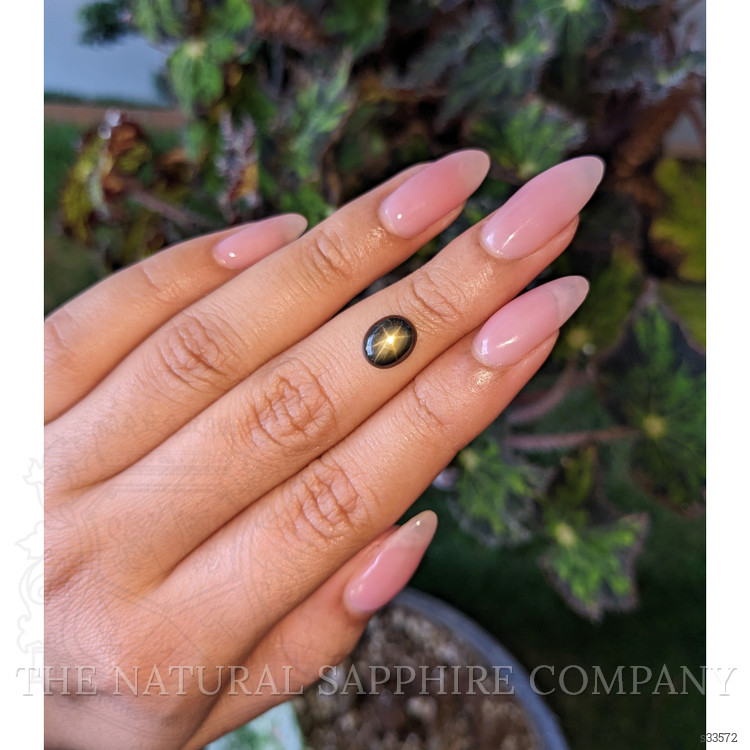 2.42 Ct. Black Star Sapphire from Ceylon (Sri Lanka)