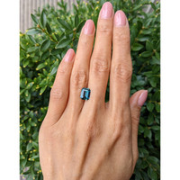 2.52 Ct. Bluish Green Sapphire from Madagascar Life Style