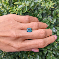 2.52 Ct. Bluish Green Sapphire from Madagascar Life Style