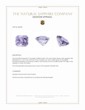 8.43 Ct. Violet Sapphire from Ceylon (Sri Lanka) Appraisal