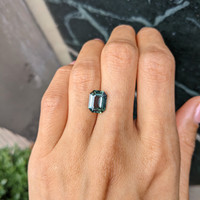 3.65 Ct. Bluish Green Sapphire from Ceylon (Sri Lanka) Life Style