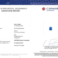 5.47 Ct. Blue Sapphire from Ceylon (Sri Lanka) Scan Report