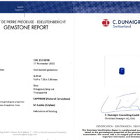 4.31 Ct. Blue Sapphire from Ceylon (Sri Lanka) Scan Report