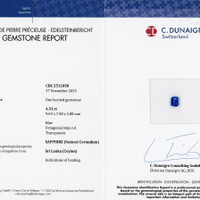 4.31 Ct. Blue Sapphire from Ceylon (Sri Lanka) Scan Report