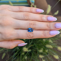 2.50 Ct. Greenish Blue Sapphire from Ceylon (Sri Lanka) Life Style