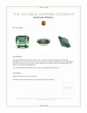 4.58 Ct. Bluish Green Sapphire from Madagascar Appraisal