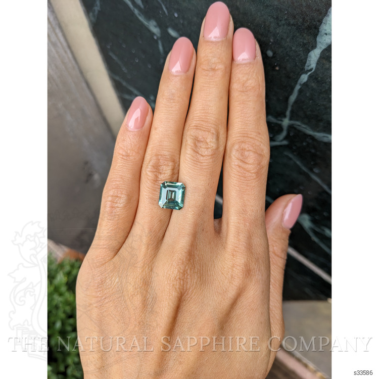 4.58 Ct. Bluish Green Sapphire from Madagascar