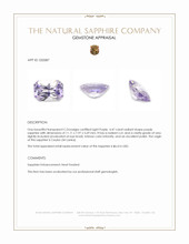 4.47 Ct. Purple Sapphire from Ceylon (Sri Lanka) Appraisal