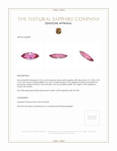 2.06 Ct. Pink Sapphire from Ceylon (Sri Lanka) Appraisal