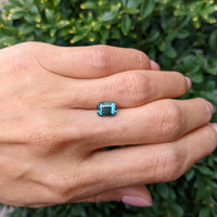 2.53 Ct. Bluish Green Sapphire from Ceylon (Sri Lanka) Life Style