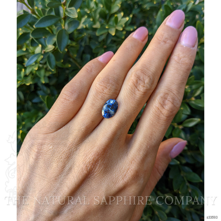 3.93 Ct. Blue Sapphire from Ceylon (Sri Lanka)