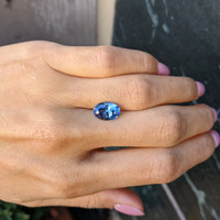 3.93 Ct. Blue Sapphire from Ceylon (Sri Lanka) Life Style