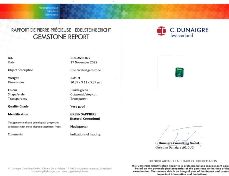 5.21 Ct. Bi Color Sapphire from Madagascar