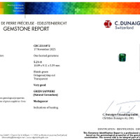 5.21 Ct. Bi Color / Parti Sapphire from Madagascar Scan Report