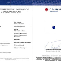 4.50 Ct. Blue Sapphire from Ceylon (Sri Lanka) Scan Report