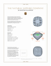 4.50 Ct. Blue Sapphire from Ceylon (Sri Lanka) 3 D Scan Report