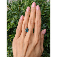 3.52 Ct. Bluish Green Sapphire from Madagascar Life Style