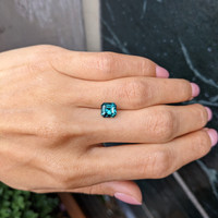 2.63 Ct. Bluish Green Sapphire from Madagascar Life Style