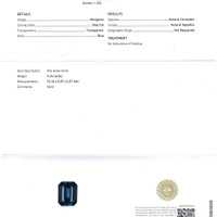 4.24 Ct. Greenish Blue Sapphire from Madagascar Scan Report