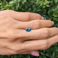 1.59 Ct. Greenish Blue Sapphire from Madagascar Life Style