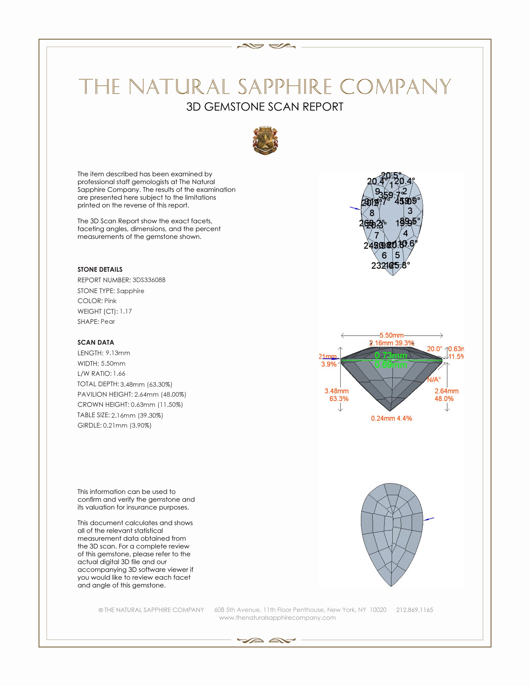 1.17 Ct. Pink Sapphire from Ceylon (Sri Lanka)